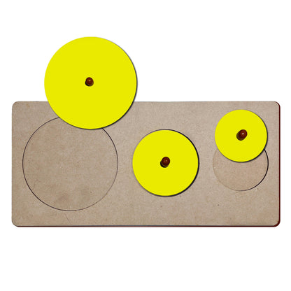 Montessori round shape puzzle with knob 1+ Years - Mini Leaves