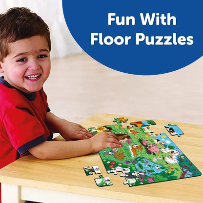 Farm Animal 48 Pieces Floor Puzzle 3+ Years - Mini Leaves