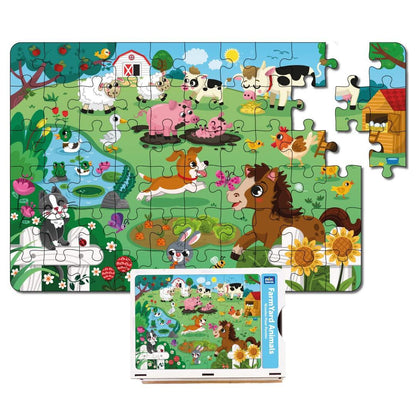 Farm Animal 48 Pieces Floor Puzzle 3+ Years - Mini Leaves