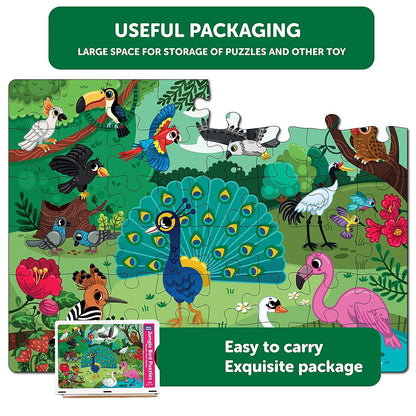 Jungle Bird 48 Pieces Floor Puzzle 4+ Years - Mini Leaves