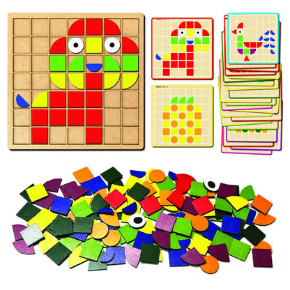 Mosaic Puzzle Board 3D Creative Shapes 4+ Years