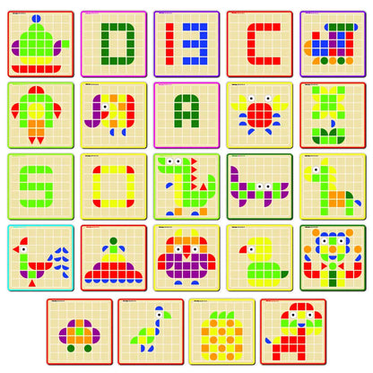 Mosaic Puzzle Board 3D Creative Shapes 4+ Years