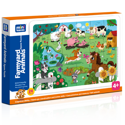 Farmyard Animals Jigsaw Puzzles 3+ Years - Mini Leaves