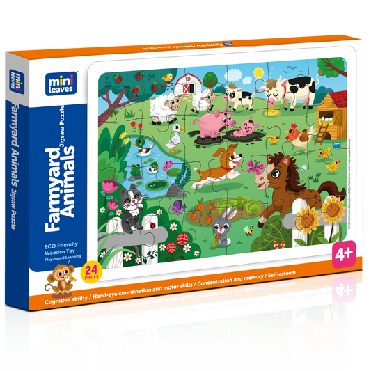 Farmyard Animals Jigsaw Puzzles 3+ Years - Mini Leaves