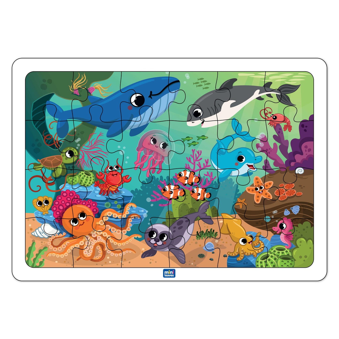 Ocean Wonder 24 Pieces Puzzle - Mini Leaves