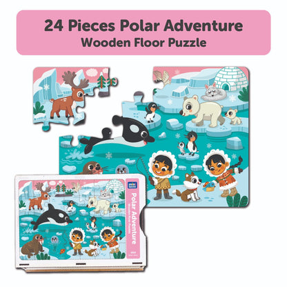 Polar Adventure Wooden Floor Puzzle 48 Pieces 4+ Years