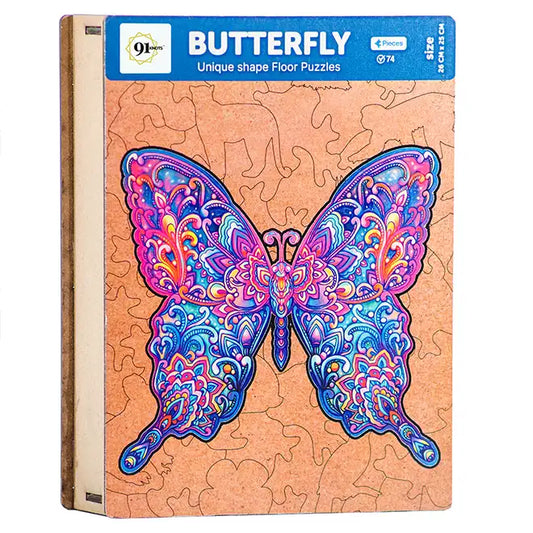 Butterfly Unique Shape Wooden Puzzles 74 Pieces 6+ Age