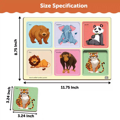 Safari Animal Friends 2 Piece Puzzles (2-3 Years) - Mini Leaves