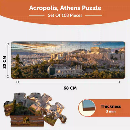 Athens Greece Panorama 108 Pieces Puzzle 6+ Years - Mini Leaves