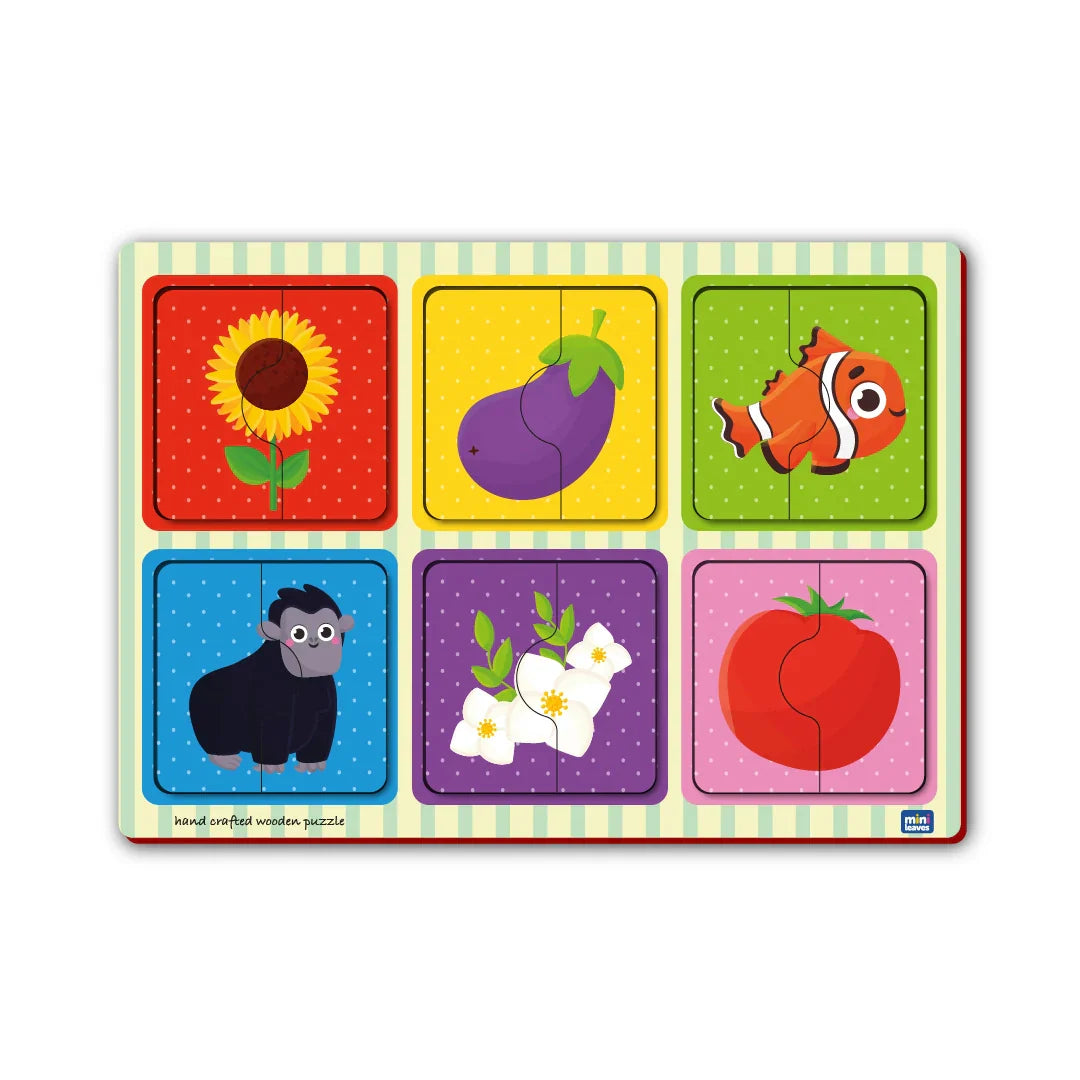 Colors Mix and Match 2 Piece Puzzles 2+ Years - Mini Leaves