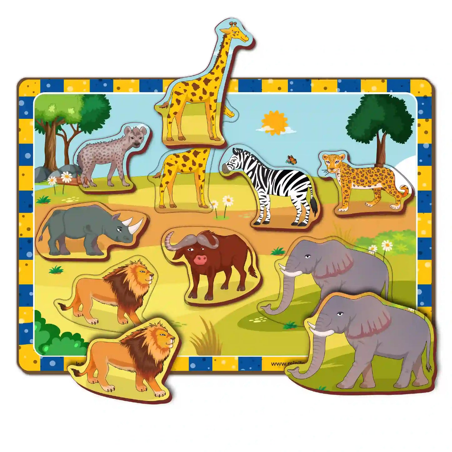 Wild Animal Chunky Puzzle (2+ Years) - Mini Leaves