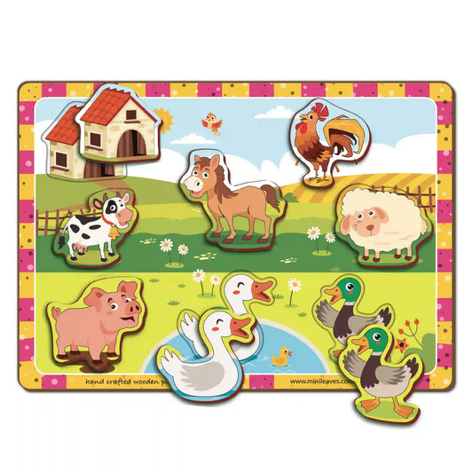 Farm Animal Chunky Puzzle (2+ Years) - Mini Leaves