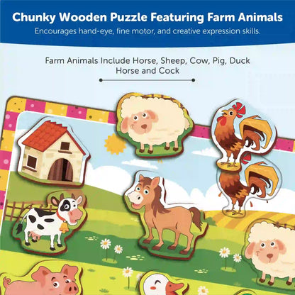 Farm Animal Chunky Puzzle (2+ Years) - Mini Leaves