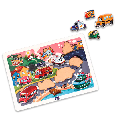 Transport Vehicles Educational Puzzle - Mini Leaves