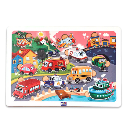 Transport Vehicles Educational Puzzle - Mini Leaves