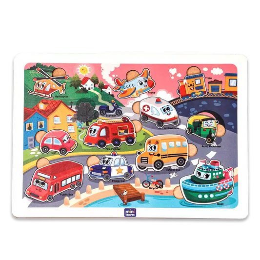 Transport Vehicles Educational Puzzle - Mini Leaves