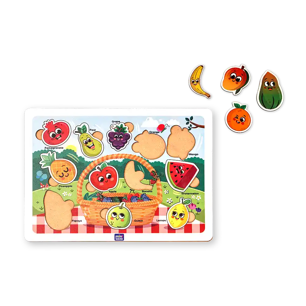 Funfruit Basket Shape Puzzle 2+ Years - Mini Leaves