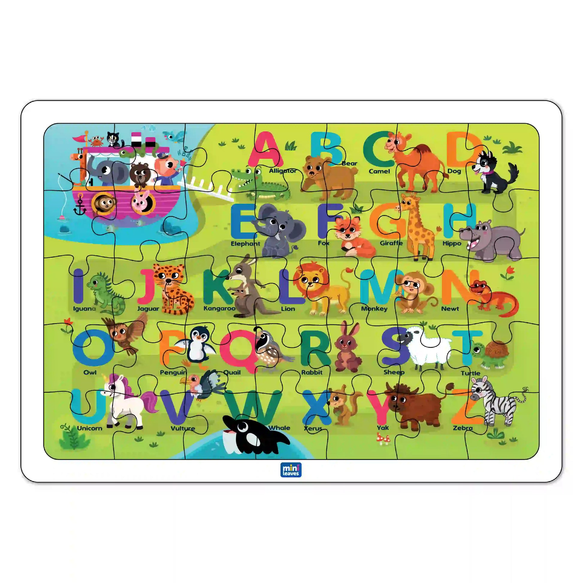 Alphabet Voyage 35 Pieces Puzzle 3+ Years - Mini Leaves