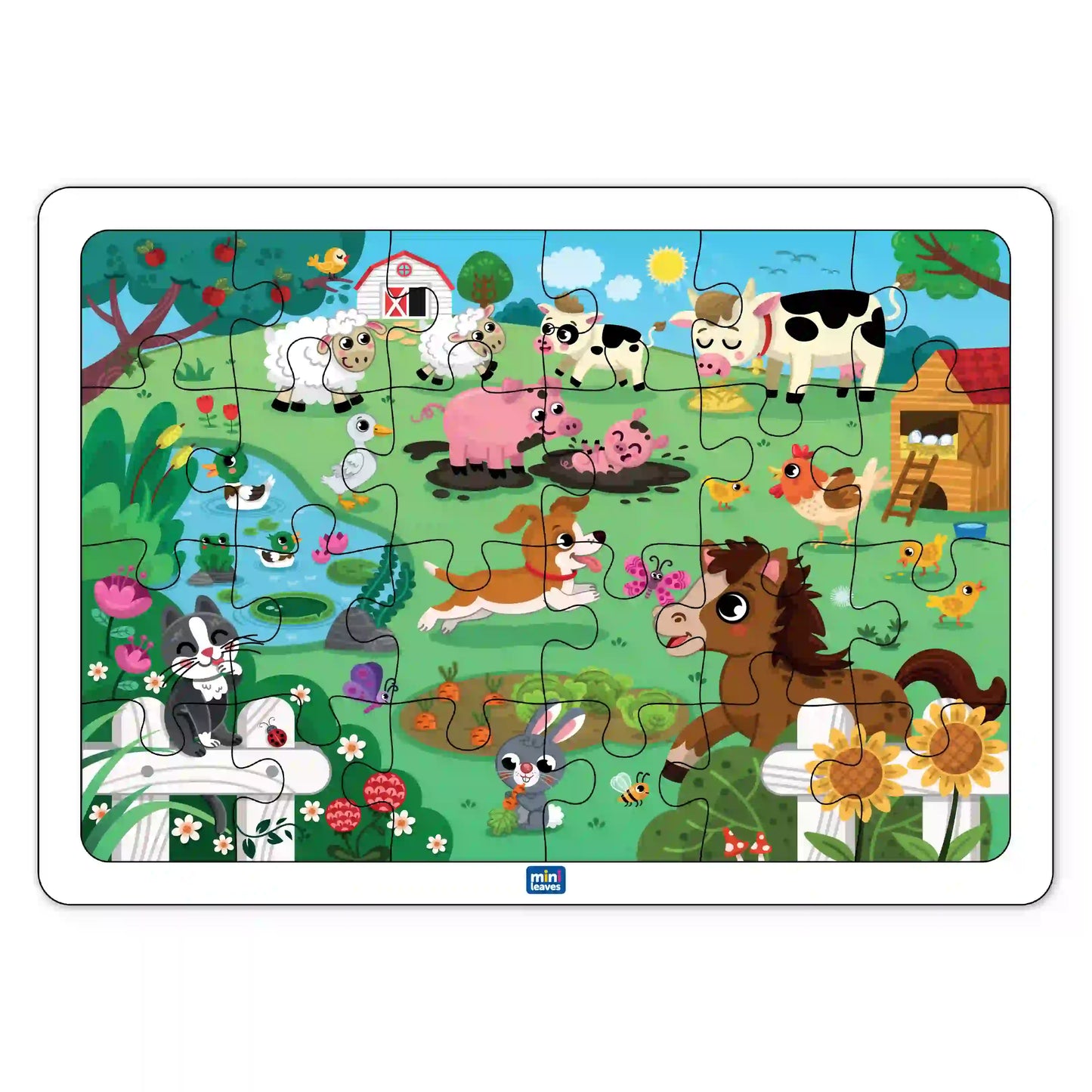 Farmyard Animals Jigsaw Puzzles 3+ Years - Mini Leaves