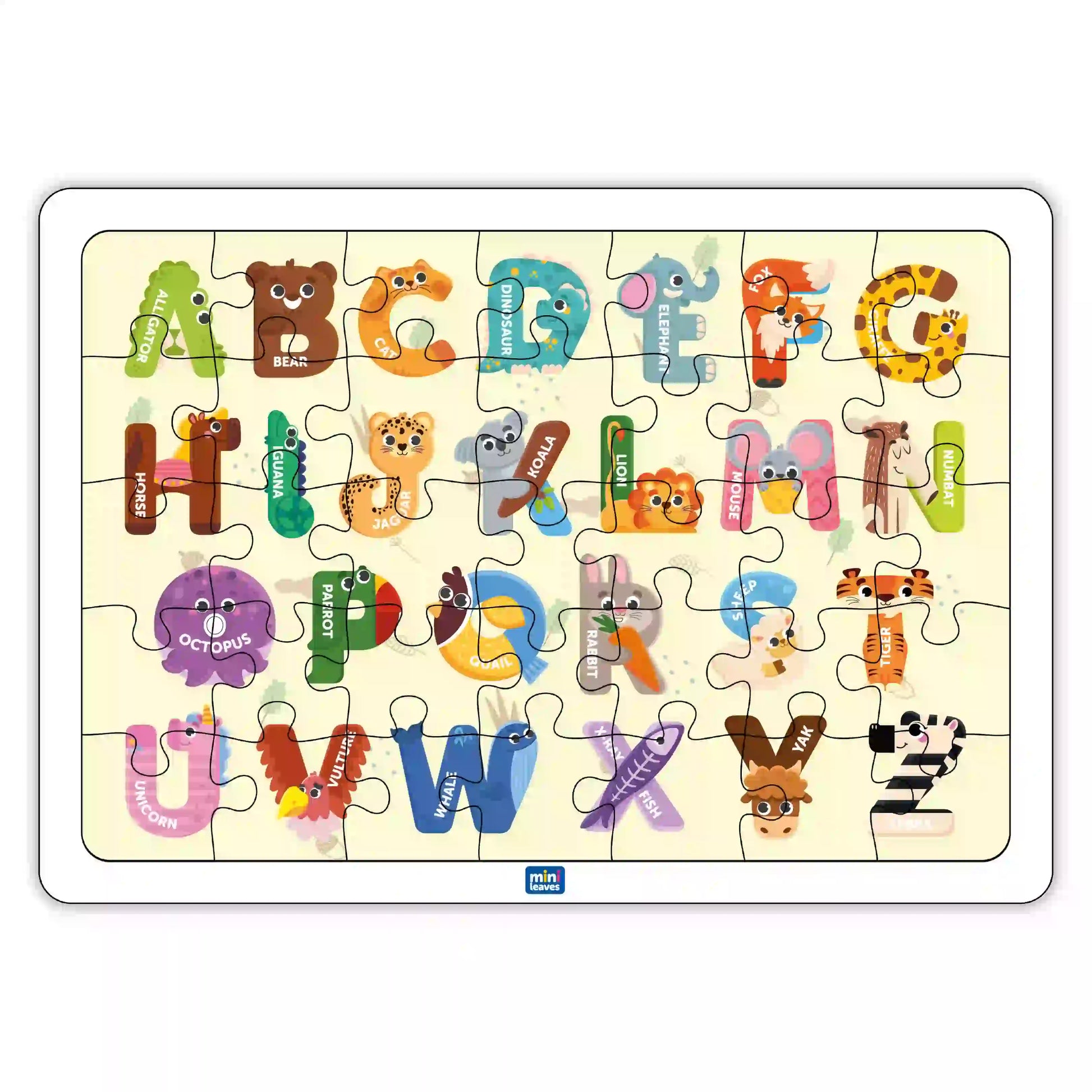 Capital Alphabet 35 Pieces Puzzle 3+ Years - Mini Leaves