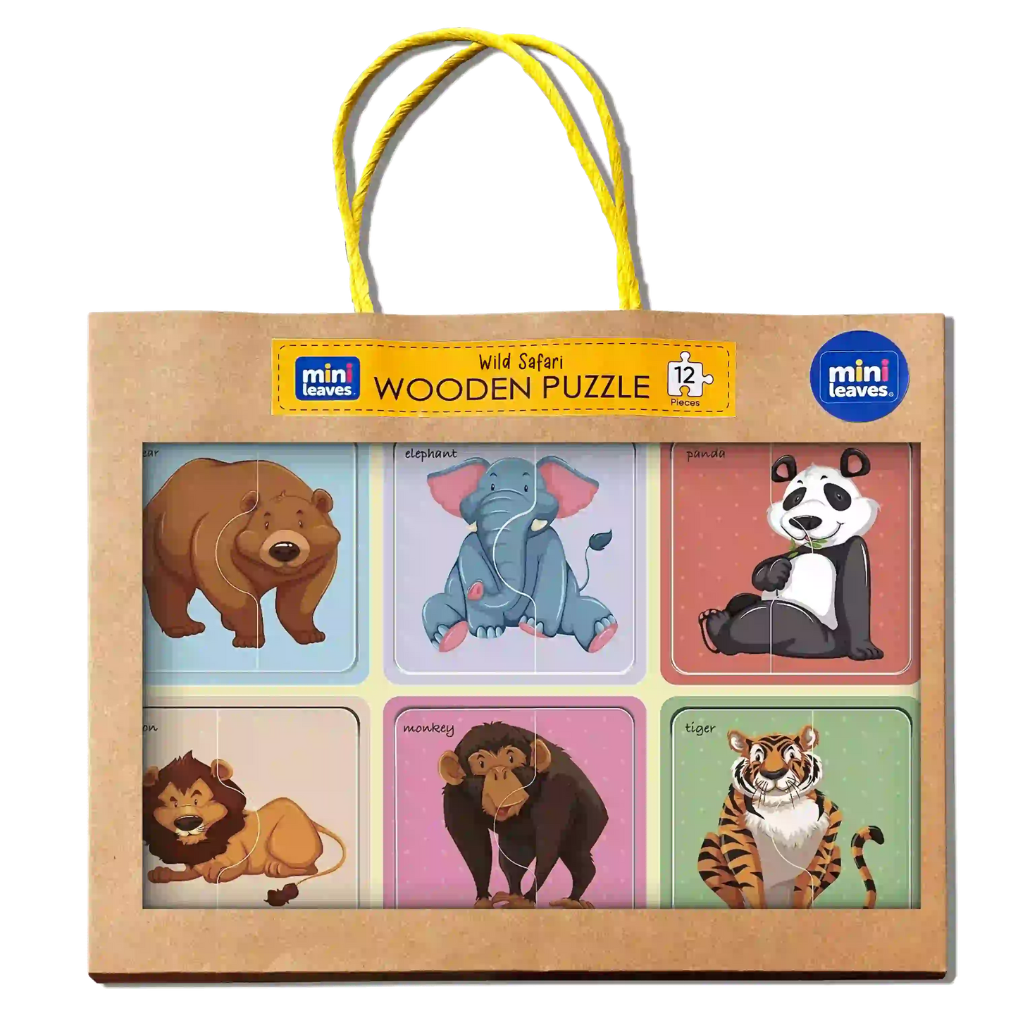 Safari Animal Friends 2 Piece Puzzles (2-3 Years) - Mini Leaves