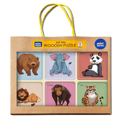 Safari Animal Friends 2 Piece Puzzles (2-3 Years) - Mini Leaves