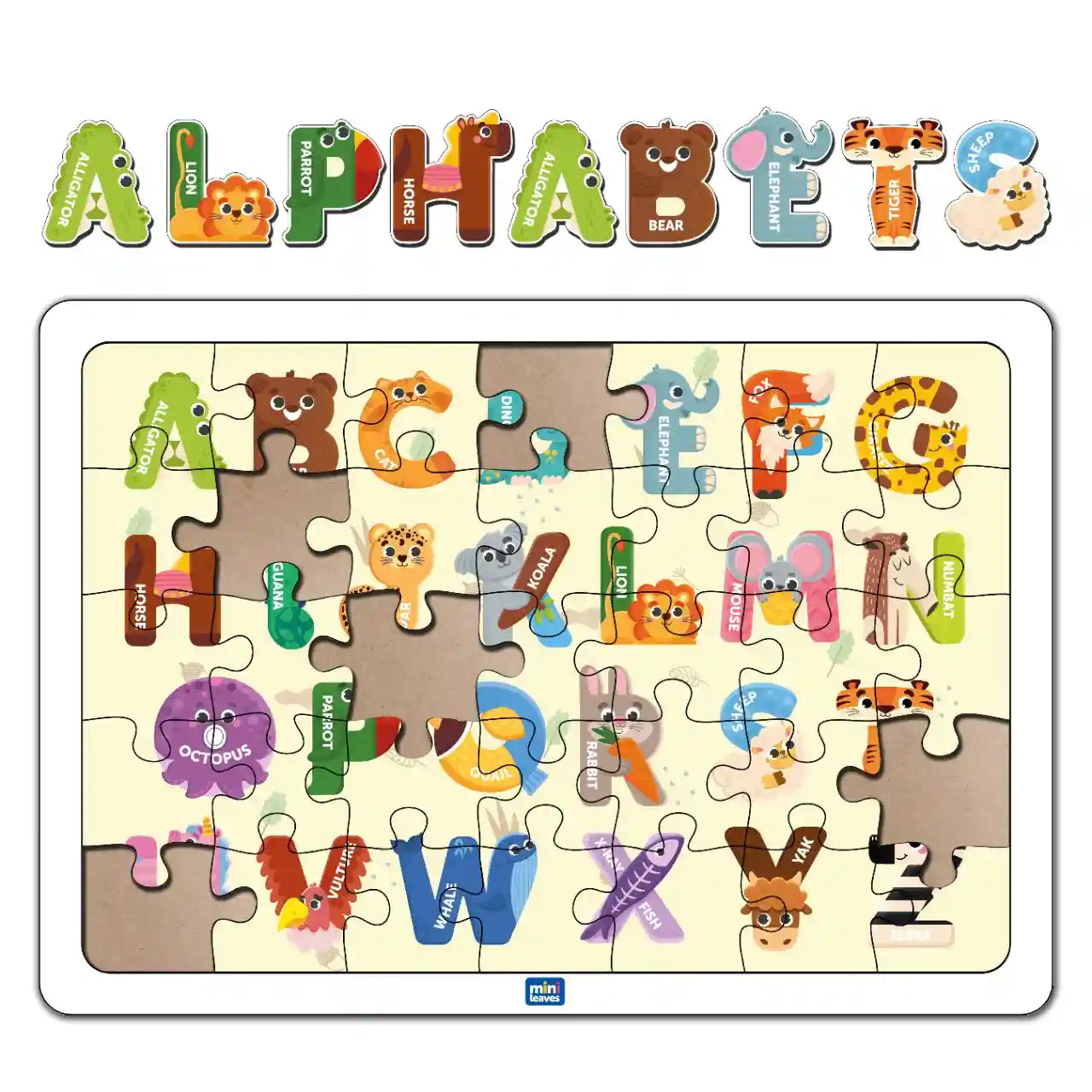 Capital Alphabet 35 Pieces Puzzle 3+ Years - Mini Leaves