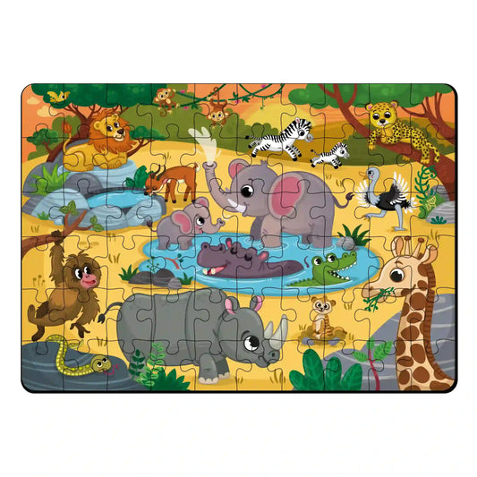 Wild Safari Floor Puzzle 60 Pieces 4+ Years - Mini Leaves