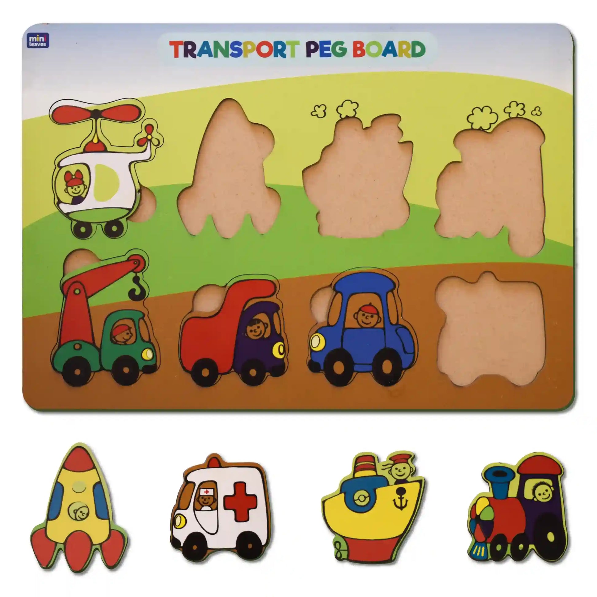 Transport Vehicles Puzzles 8 Pieces - Mini Leaves