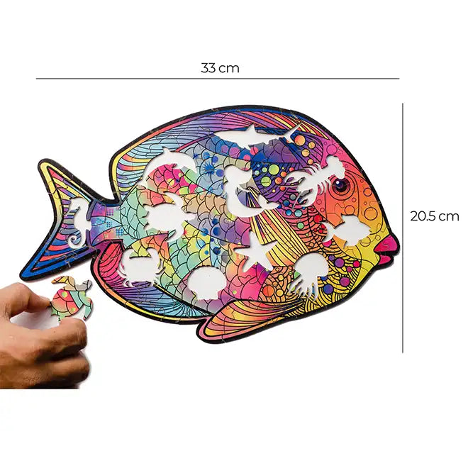 Fish Unique Shapes Wooden Puzzles 84 Pieces 6+ Age