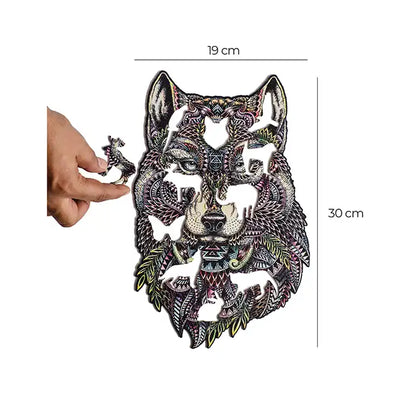 Wolf Unique Shape Wooden Puzzles 65 Pieces 6+ Age